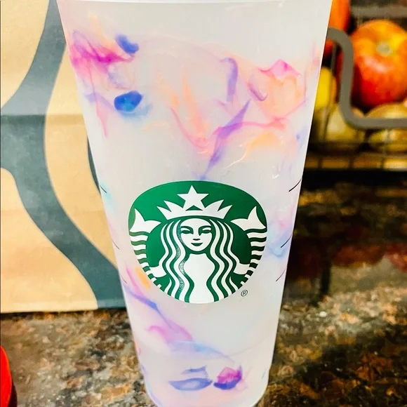 NEW Two (2) Starbucks Summer 2021 Color Changing Swirl Reusable 24 OZ Cold Cup - Picture 9 of 9